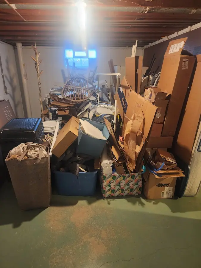 Roll-off dumpster container at job site for Construction Dumpster Rental in Mussey